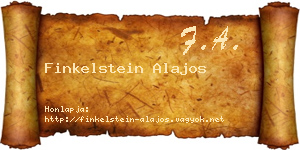 Finkelstein Alajos névjegykártya
